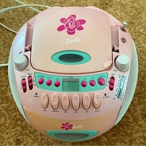 Vintage Mattel Barbie CD Cassette Radio Boombox